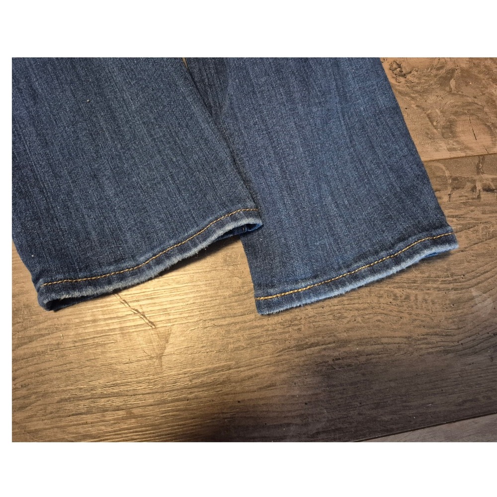 Levis 724 High Rise Straight Crop Jeans Blue Distressed Denim Womens Size 26 - Picture 4 of 5